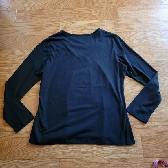 🎄 NEW Kim Rogers V-Neck Cardinal Christmas Blouse - Picture 2 of 7